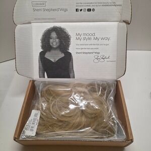 Sherri Shepherd LUXHAIR Modern Curls Caramel Blonde Hair Piece Wig Topper